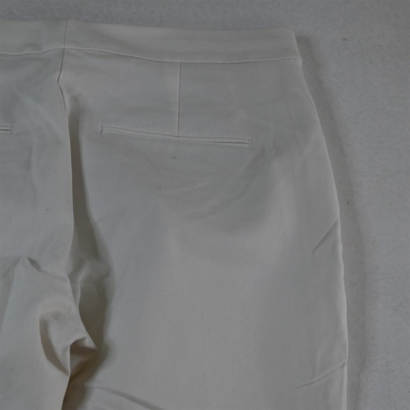 Ann Taylor 10 Ivory White‎ Mid Rise Slim Ankle Dress Womens Pants - Picture 8 of 9